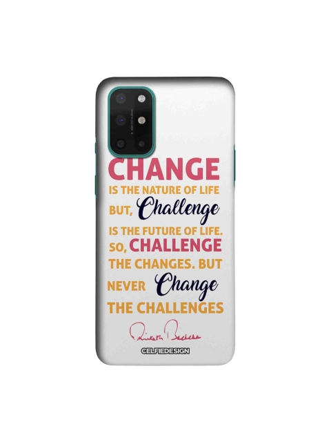 

CelfieDesign White & Yellow Challenge AB Quotes OnePlus 8T Slim Back Case