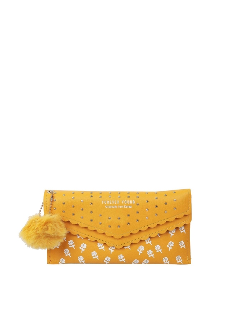 

WALKWAY Yellow Printed Purse Clutch