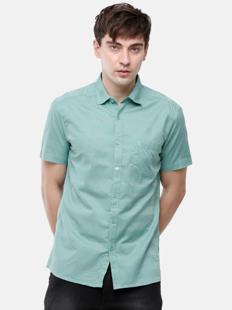 

Swiss Club Men Green Slim Fit Casual Shirt