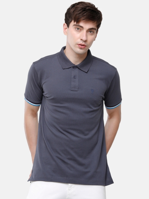 

Classic Polo Men Blue Polo Collar Slim Fit T-shirt