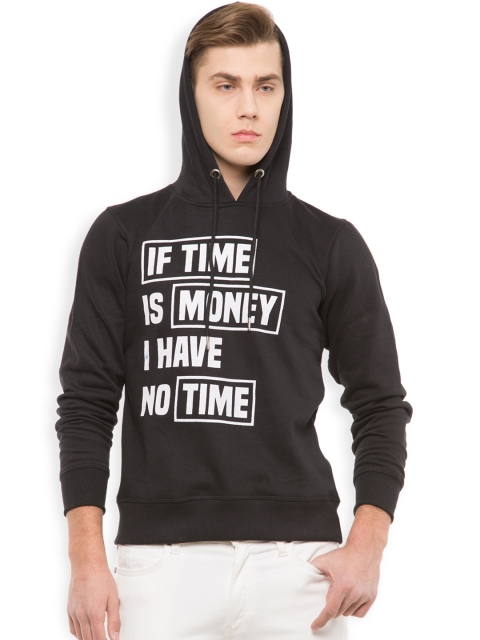 

LOCOMOTIVE Black Printed Hooded Sweatshirt