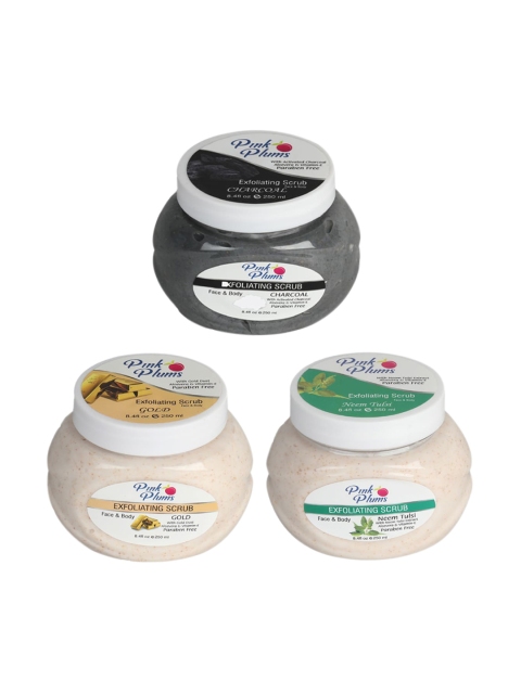 

Pink Plums Multi Set of 3 Exfoliating Scrub 250 Ml