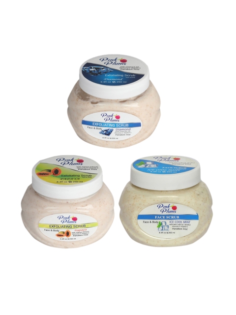 

Pink Plums Diamond - Ice Cool Mint - Papaya Face & Body Exfoliating Scrubs 750 ml, Off white