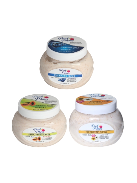 

Pink Plums Diamond-Papaya-Anti Tan Face & Body Exfoliating Scrubs 750 ml, Multi