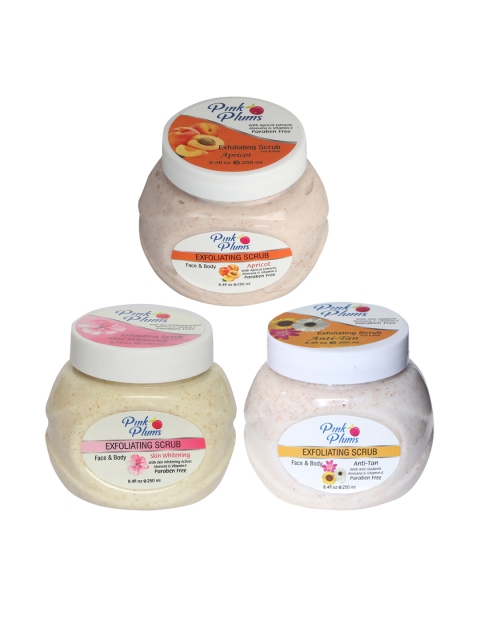 

Pink Plums Apricot-Skin Whitening-Anti Tan Face & Body Exfoliating Scrubs 750 ml, Multi