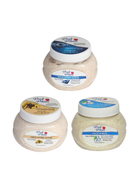 

Pink Plums Diamond - Gold - Ice Cool Mint Face & Body Exfoliating Scrubs 750 ml, Off white