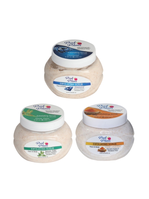 

Pink Plums Diamond, Haldi Chandan & Neem Tulsi Face & Body Scrubs 750 ml, Multi