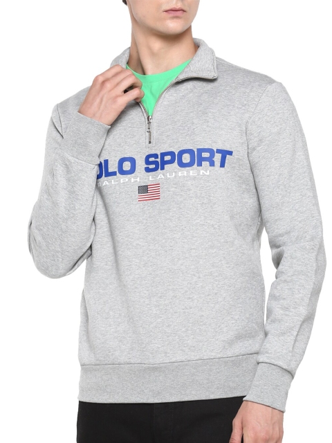 

Polo Ralph Lauren Men Grey Printed Sweatshirt