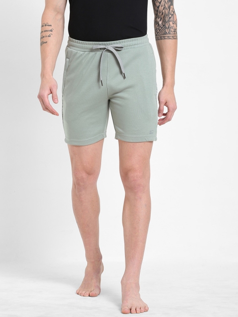 

Sweet Dreams Men Grey Solid Cotton Lounge Shorts