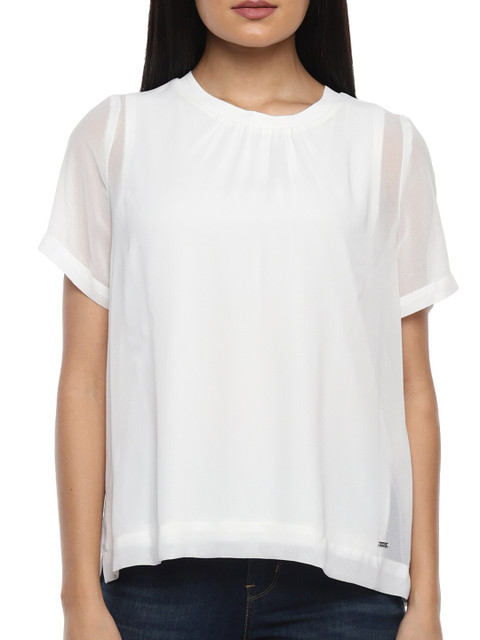 

DKNY White Monochrome Pure Cotton Top