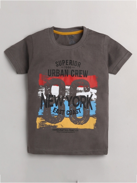 

Toonyport Boys Grey Printed T-shirt