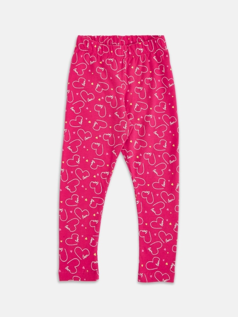 

Pantaloons Junior Girls Pink Printed Leggings