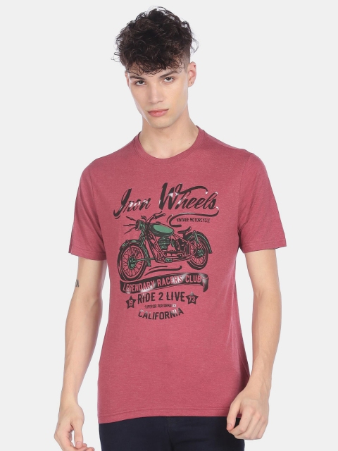 

Cherokee Men Red Typography & Bike Printed T-shirt