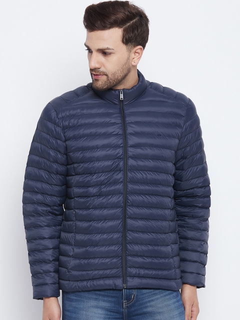 

Okane Men Navy Blue Lightweight Outdoor Puffer Jacket