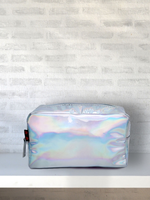 

POPLINS Kids Silver & Blue Holographic Pouch