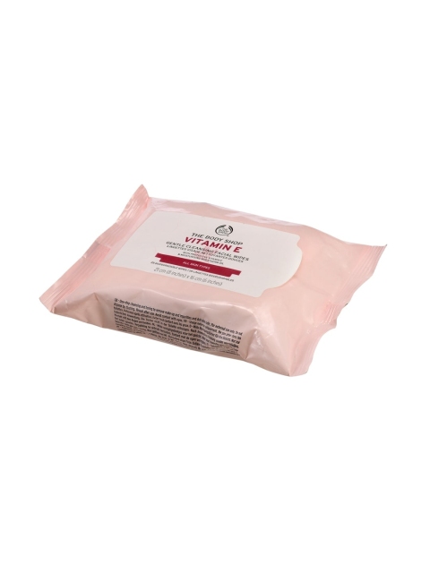 

THE BODY SHOP Vitamin E Skin Sustainable Cleansing Wipes 25 Sheets, Pink