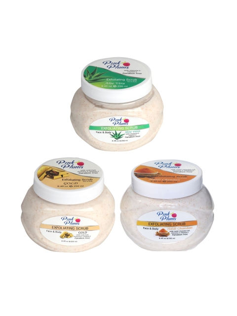 

Pink Plums Aloe Vera, Gold & Haldi Chandan Face & Body Exfoliating Scrub 750 ml, Multi