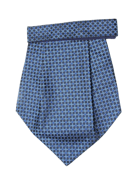 

Calvadoss Men Blue & White Woven Design Cravat Tie