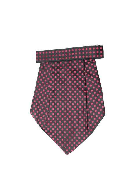 

Calvadoss Men Black & Red Polka Dots Printed Cravat