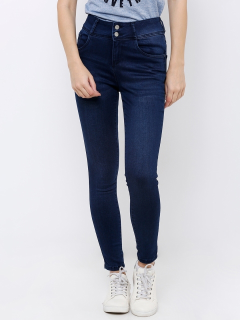 

Kraus Jeans Women Blue Skinny Fit High-Rise Light Fade Stretchable Jeans