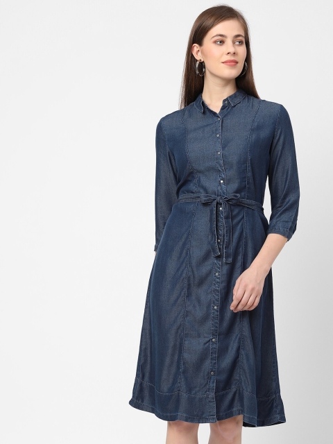 

Kraus Jeans Blue Denim Shirt Dress With Belt