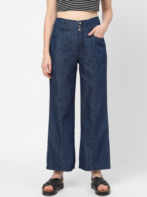 

Kraus Jeans Women Blue Wide Leg High-Rise Jeans