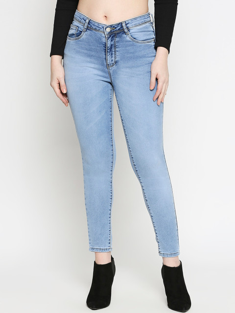 

Kraus Jeans Women Blue Skinny Fit Heavy Fade Stretchable Jeans