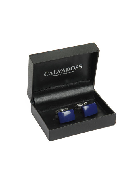 

Calvadoss Men Blue Square Cufflink