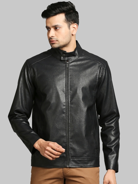

Parx Men Black Leather Jacket