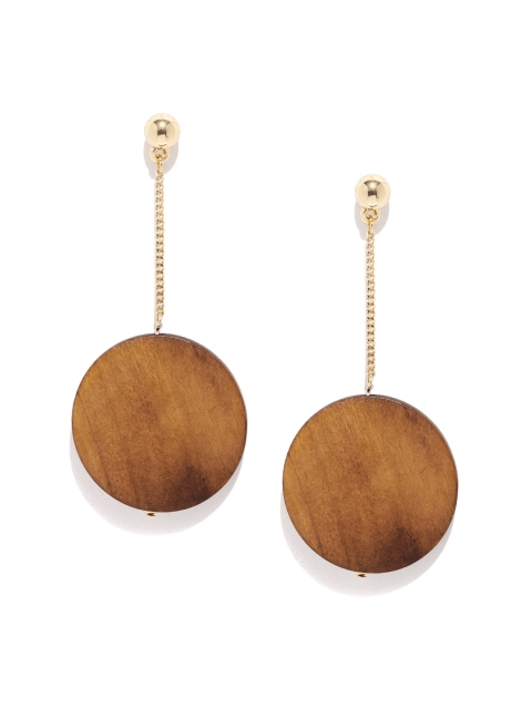 

Pipa Bella Brown & Gold-Toned Drop Earrings