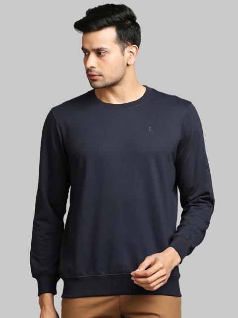 

Parx Men Navy Blue Solid Sweatshirt