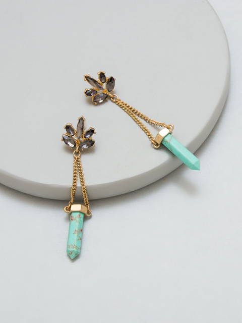 

Pipa Bella Grey & Blue Drop Embellished Earrings