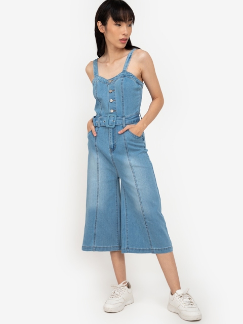 

ZALORA BASICS Blue Culotte Jumpsuit