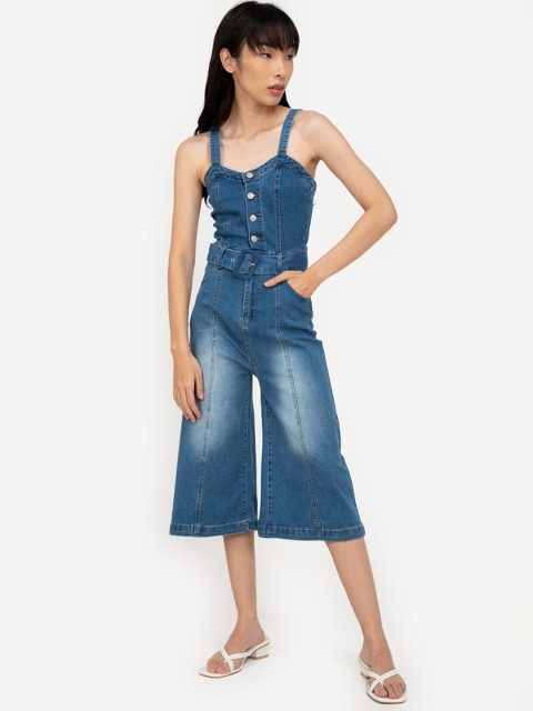 

ZALORA BASICS Blue Culotte Jumpsuit