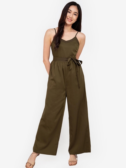 

ZALORA BASICS Olive Green Easy Cami Jumpsuit