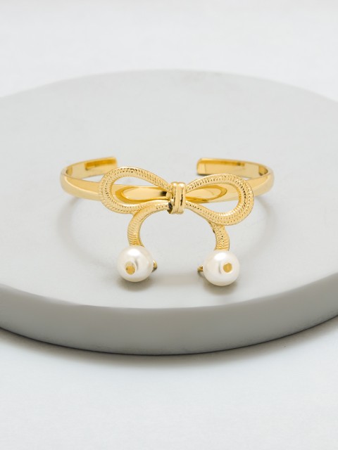 

Pipa Bella Gold-Toned & White Cuff Bracelet