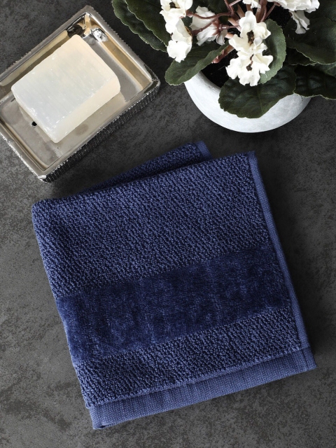 

Pure Home and Living Set Of 8 Blue 550 GSM Face Towels