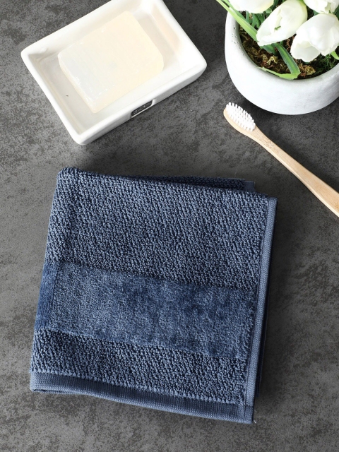 

Pure Home and Living Blue Set Of 8 Solid Towels
