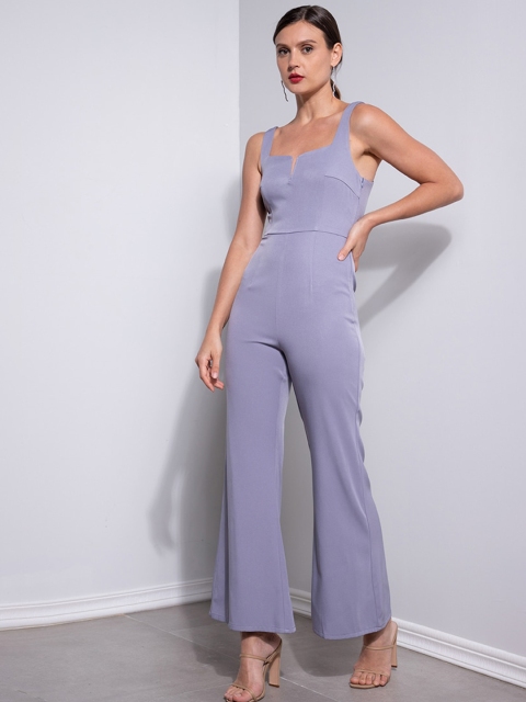 

ZALORA OCCASION Grey Front Notch Bustier Jumpsuit