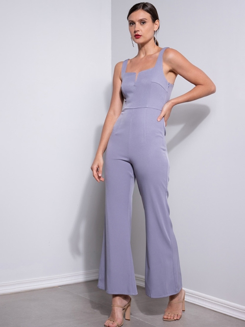 

ZALORA OCCASION Grey Front Notch Bustier Jumpsuit