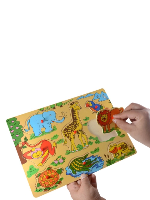 

Instabuyz Unisex Kids Multicolored Premium Wooden Puzzle, Multi