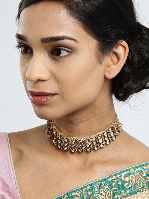 

Pipa Bella Gold-Toned Embellished Choker Necklace
