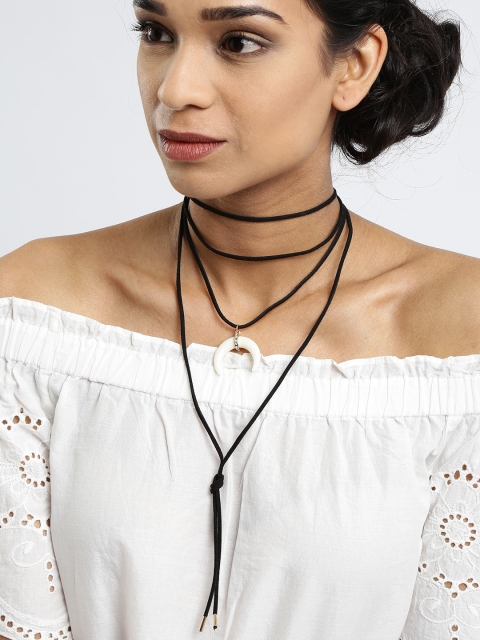 

Pipa Bella Black Layered Choker Necklace