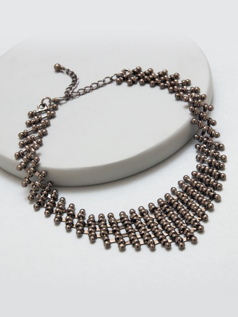 

Pipa Bella Gunmetal-Toned Choker Necklace, Metallic