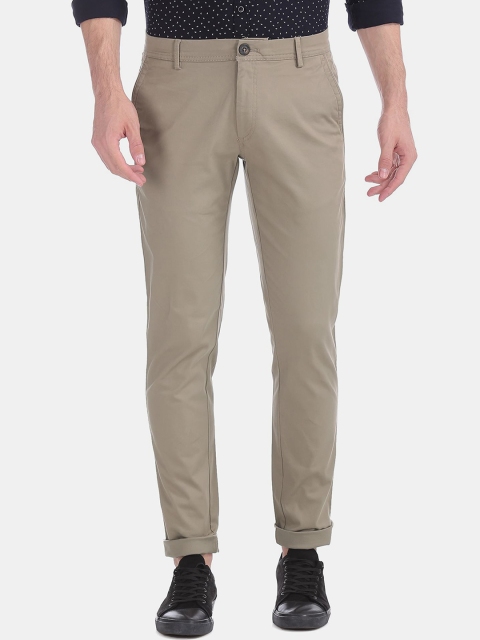 

Ruggers Men Beige Slim Fit Trousers