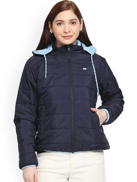 

Zeel Women Navy Blue Lightweight Reversible Padded Jacket