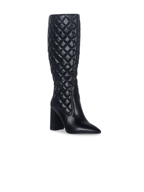

London Rag Black Party High-Top Block Heeled Boots