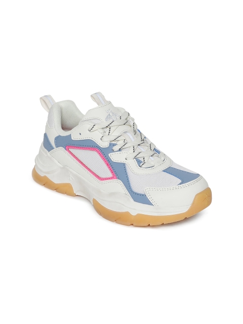 

Mode by Red Tape Women White & Blue Colourblocked Sneakers