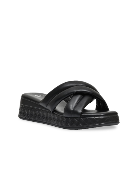 

Jove Black PU Platform Sandals