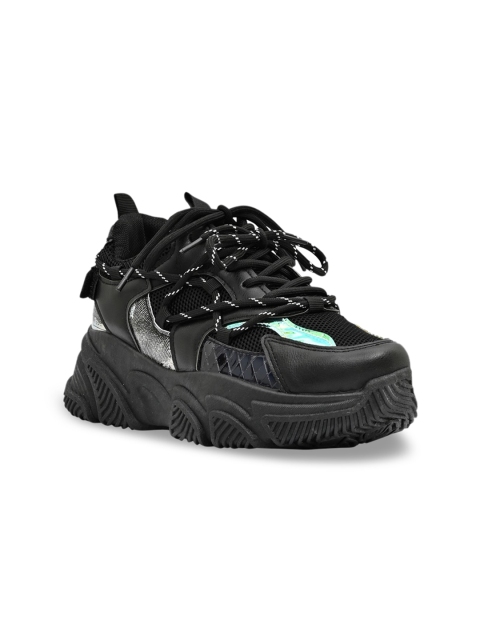 

Jove Women Black Mid Top Trekking Shoes